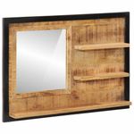 Casa si Gradina - Decoratiuni - Oglinzi - Oglinda cu rafturi 80x8x55 cm sticla si lemn masiv de mango - Infinity.ro