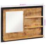 Casa si Gradina - Decoratiuni - Oglinzi - Oglinda cu rafturi 80x8x55 cm sticla si lemn masiv de mango - Infinity.ro