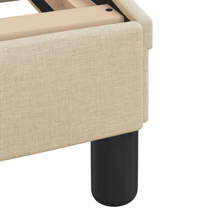 Casa si Gradina - Mobilier - Paturi si accesorii - Paturi - Cadru de pat cu tablie, crem, 160x200 cm, textil - Infinity.ro