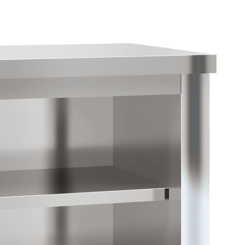Casa si Gradina - Mobilier - Seturi de mobilier - Seturi bucatarie - Dulap bucatarie de perete cu raft, otel inoxidabil, mărime 92x40x46 cm - Infinity.ro