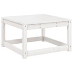 Casa si Gradina - Gradina si terasa - Mobilier exterior - Canapele si fotolii gradina - Taburet de gradina cu perne, alb, lemn masiv de pin - Infinity.ro