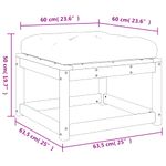 Casa si Gradina - Gradina si terasa - Mobilier exterior - Canapele si fotolii gradina - Taburet de gradina cu perne, alb, lemn masiv de pin - Infinity.ro