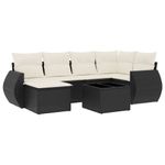 Casa si Gradina - Gradina si terasa - Mobilier exterior - Canapele si fotolii gradina - Set canapele de gradina cu perne, 7 piese, negru, poliratan - Infinity.ro