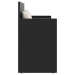Casa si Gradina - Gradina si terasa - Mobilier exterior - Bancute de gradina - Banca de gradina cu perne, negru, poliratan - Infinity.ro