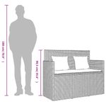 Casa si Gradina - Gradina si terasa - Mobilier exterior - Bancute de gradina - Banca de gradina cu perne, negru, poliratan - Infinity.ro