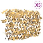 Casa si Gradina - Gradina si terasa - Garduri, panouri si accesorii - Spalier frunze artar false extensibil 5 buc. oranj 180x60 cm - Infinity.ro