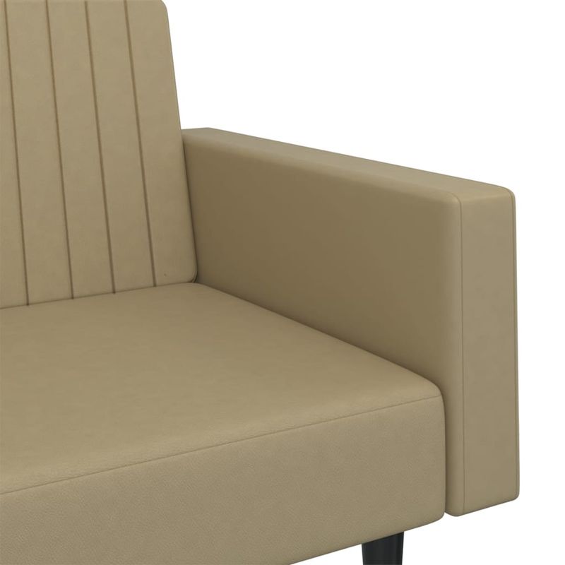 Casa si Gradina - Mobilier - Canapele si coltare - Canapele - Canapea extensibila cu 2 locuri, cappuccino, piele ecologica, model cu cotieră" - Infinity.ro