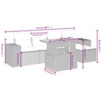 Casa si Gradina - Gradina si terasa - Mobilier exterior - Seturi mobila gradina - Set mobilier de gradina cu perne, 6 piese, negru, poliratan - Infinity.ro