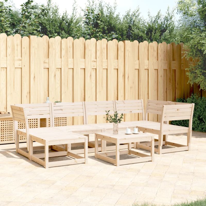 Casa si Gradina - Gradina si terasa - Mobilier exterior - Seturi mobila gradina - Set canapea de gradina, 6 piese, lemn masiv de pin - Infinity.ro