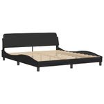 Casa si Gradina - Mobilier - Paturi si accesorii - Paturi - Cadru de pat cu tablie, negru, 180x200 cm, piele ecologica - Infinity.ro