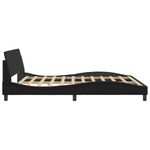 Casa si Gradina - Mobilier - Paturi si accesorii - Paturi - Cadru de pat cu tablie, negru, 180x200 cm, piele ecologica - Infinity.ro