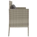 Casa si Gradina - Gradina si terasa - Mobilier exterior - Bancute de gradina - Banca de gradina cu perna, gri deschis, poliratan - Infinity.ro