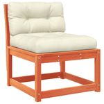 Casa si Gradina - Gradina si terasa - Mobilier exterior - Canapele si fotolii gradina - Canapea de gradina cu perne, maro ceruit lemn masiv pin - Infinity.ro