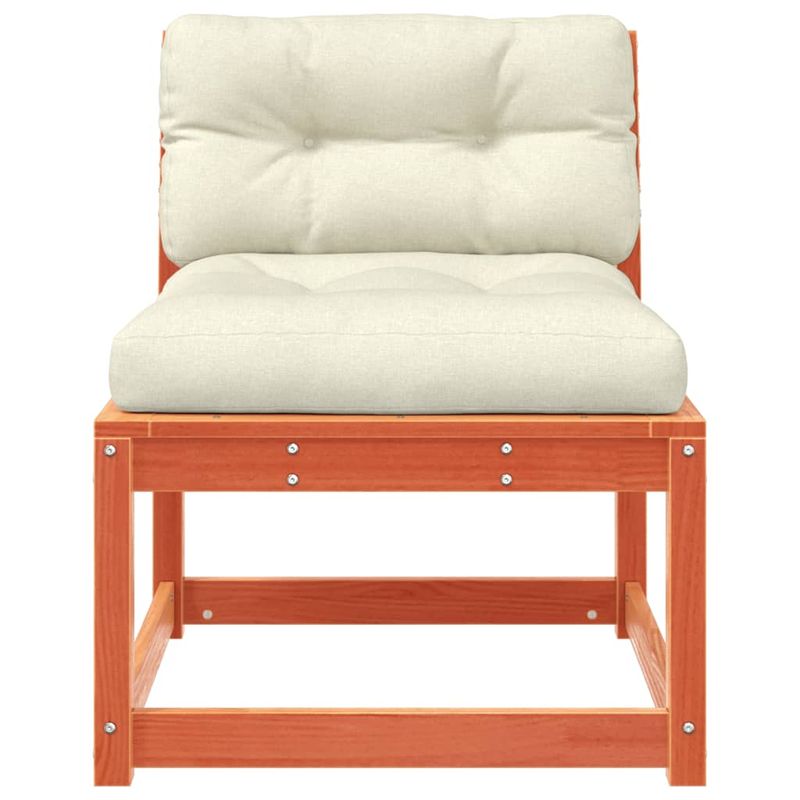 Casa si Gradina - Gradina si terasa - Mobilier exterior - Canapele si fotolii gradina - Canapea de gradina cu perne, maro ceruit lemn masiv pin - Infinity.ro