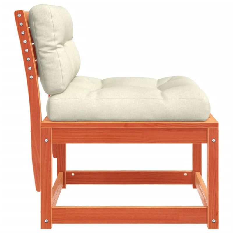 Casa si Gradina - Gradina si terasa - Mobilier exterior - Canapele si fotolii gradina - Canapea de gradina cu perne, maro ceruit lemn masiv pin - Infinity.ro