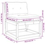 Casa si Gradina - Gradina si terasa - Mobilier exterior - Canapele si fotolii gradina - Canapea de gradina cu perne, maro ceruit lemn masiv pin - Infinity.ro