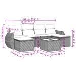 Casa si Gradina - Gradina si terasa - Mobilier exterior - Seturi mobila gradina - Set canapele de gradina, 7 piese, cu perne, gri, poliratan - Infinity.ro