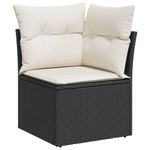 Casa si Gradina - Gradina si terasa - Mobilier exterior - Seturi mobila gradina - Set mobilier de gradina cu perne, 8 piese, negru, poliratan - Infinity.ro