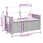 Casa si Gradina - Gradina si terasa - Mobilier exterior - Seturi mobila gradina - Set canapele de gradina, 9 piese, cu perne, bej, poliratan - Infinity.ro