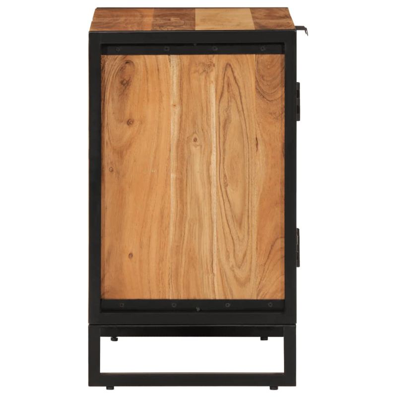 Casa si Gradina - Mobilier - Mobilier baie - Comode baie - Dulap de baie, 55x35x60 cm, lemn masiv de acacia si fier - Infinity.ro