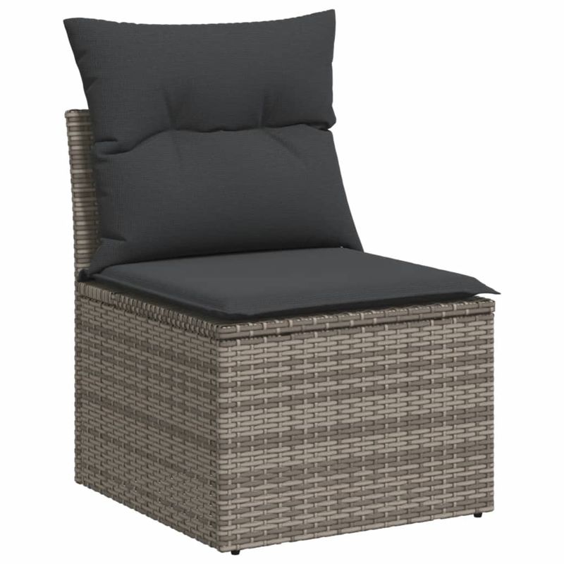 Casa si Gradina - Gradina si terasa - Mobilier exterior - Seturi mobila gradina - Set canapea de gradina cu perne, 4 piese, gri, poliratan - Infinity.ro