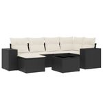 Casa si Gradina - Gradina si terasa - Mobilier exterior - Seturi mobila gradina - Set canapele de gradina cu perne, 7 piese, negru, poliratan - Infinity.ro