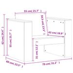 Casa si Gradina - Gradina si terasa - Mobilier exterior - Canapele si fotolii gradina - Canapea de gradina, 79x60x62 cm, lemn masiv douglas - Infinity.ro