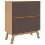 Casa si Gradina - Mobilier - Comode si corpuri - Comode - Dulap cu sertar „OLDEN”, alb si maro, lemn masiv de pin - Infinity.ro