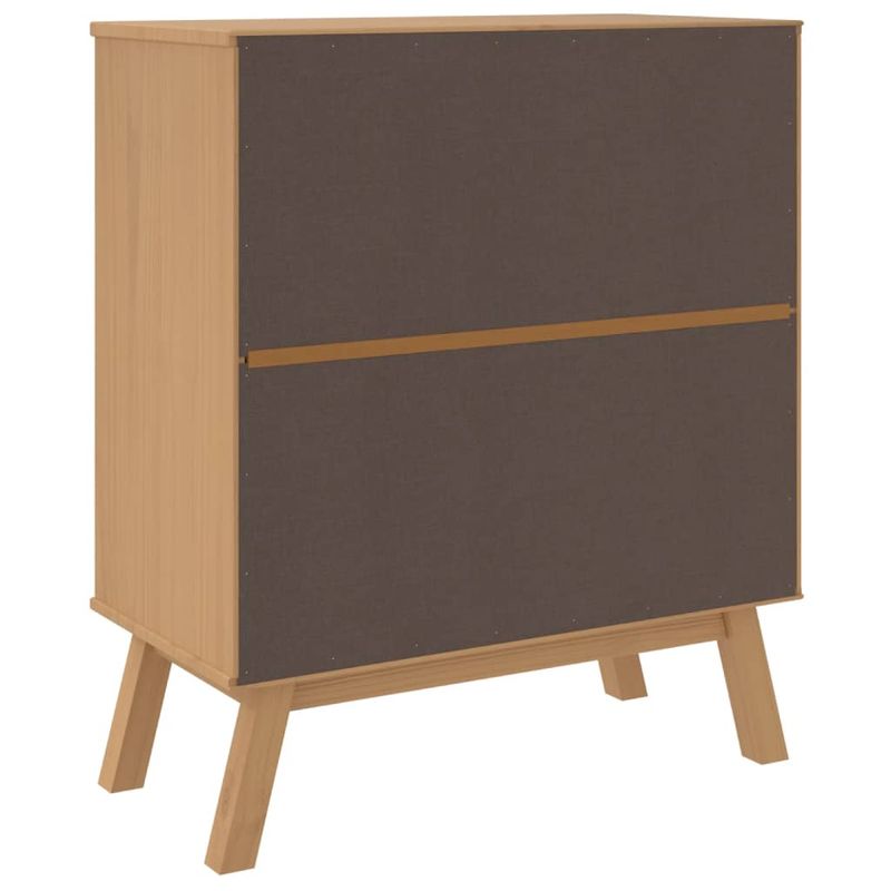 Casa si Gradina - Mobilier - Comode si corpuri - Comode - Dulap cu sertar „OLDEN”, alb si maro, lemn masiv de pin - Infinity.ro