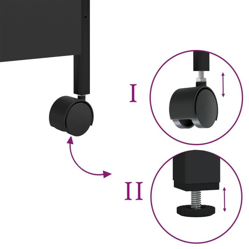 Casa si Gradina - Bucatarie si vesela - Ustensile bucatarie - Cosuri servire - Carucior de bucatarie, negru, 50x30x70 cm, lemn prelucrat - Infinity.ro