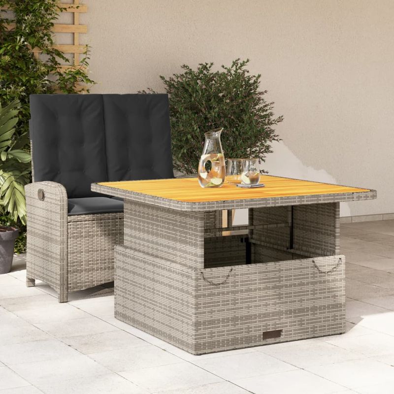 Casa si Gradina - Gradina si terasa - Mobilier exterior - Seturi mobila gradina - Set mobilier de gradina cu perne, 2 piese, gri, poliratan - Infinity.ro