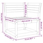 Casa si Gradina - Gradina si terasa - Mobilier exterior - Canapele si fotolii gradina - Canapea coltar de gradina, 73x73x78 cm, lemn masiv pin - Infinity.ro