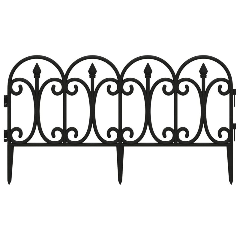 Casa si Gradina - Gradina si terasa - Garduri, panouri si accesorii - Borduri de gazon, 17 buc., negru, 10 m, PP - Infinity.ro