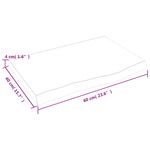 Casa si Gradina - Mobilier - Biblioteci si rafturi - Rafturi - Raft de perete maro deschis 60x40x(2-4) cm lemn stejar tratat - Infinity.ro