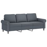 Casa si Gradina - Mobilier - Seturi de mobilier - Seturi living - Set de canapele cu perne, 3 piese, gri inchis, catifea - Infinity.ro