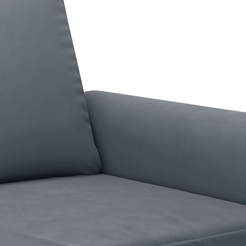 Casa si Gradina - Mobilier - Seturi de mobilier - Seturi living - Set de canapele cu perne, 3 piese, gri inchis, catifea - Infinity.ro
