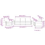Casa si Gradina - Mobilier - Seturi de mobilier - Seturi living - Set de canapele cu perne, 3 piese, gri inchis, catifea - Infinity.ro