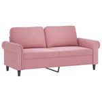 Casa si Gradina - Mobilier - Canapele si coltare - Canapele - Canapea cu 2 locuri, roz, 140 cm, catifea - Infinity.ro