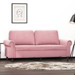 Casa si Gradina - Mobilier - Canapele si coltare - Canapele - Canapea cu 2 locuri, roz, 140 cm, catifea - Infinity.ro
