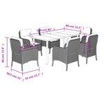 Casa si Gradina - Gradina si terasa - Mobilier exterior - Seturi mobila gradina - Set mobilier de gradina cu perne, 7 piese, maro, poliratan - Infinity.ro