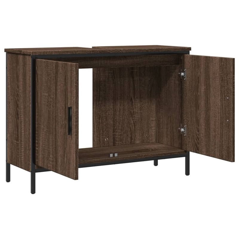 Casa si Gradina - Mobilier - Mobilier baie - Comode baie - Comoda chiuveta de baie, stejar maro, 80x30x60 cm lemn prelucrat - Infinity.ro