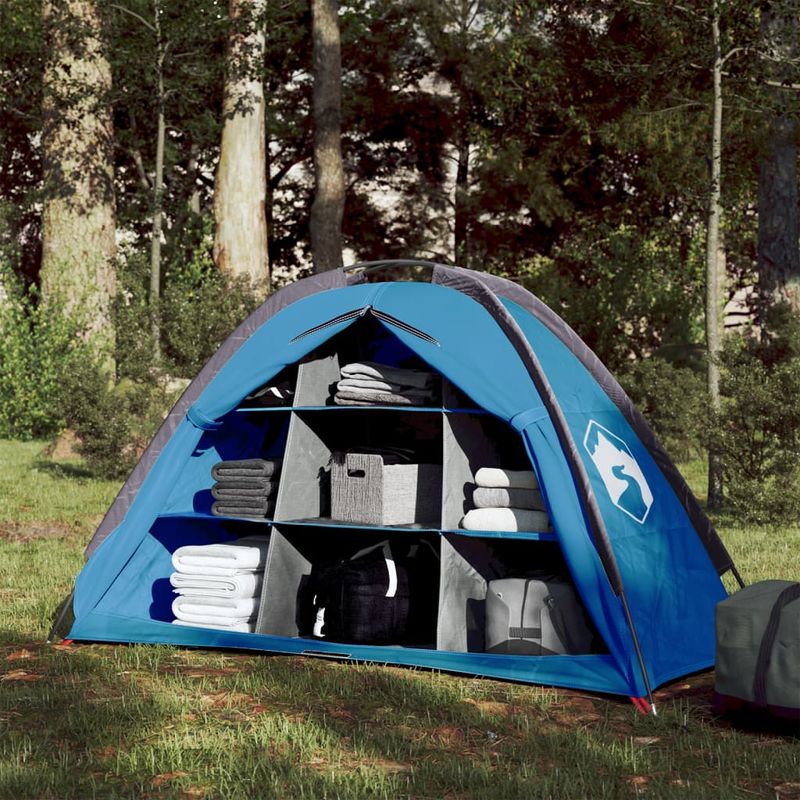 Sport si Outdoor - Camping - Corturi camping - Cort depozitare 9 compartimente albastru 125x50x68cm tafta 185T - Infinity.ro