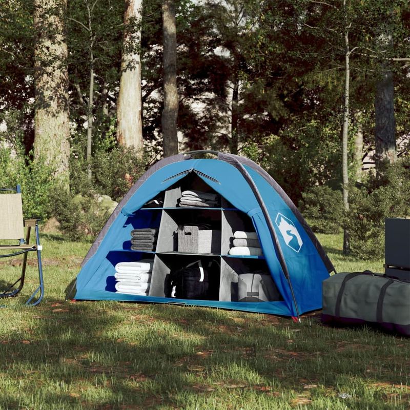 Sport si Outdoor - Camping - Corturi camping - Cort depozitare 9 compartimente albastru 125x50x68cm tafta 185T - Infinity.ro