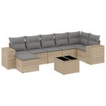 Casa si Gradina - Gradina si terasa - Mobilier exterior - Seturi mobila gradina - Set canapele de gradina, 8 piese, cu perne, bej, poliratan - Infinity.ro