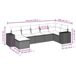 Casa si Gradina - Gradina si terasa - Mobilier exterior - Seturi mobila gradina - Set canapele de gradina, 8 piese, cu perne, bej, poliratan - Infinity.ro