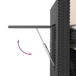 Casa si Gradina - Gradina si terasa - Mobilier exterior - Bancute de gradina - Banca de gradina rabatabila cu perne, negru, poliratan - Infinity.ro