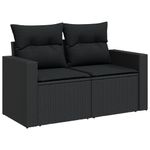 Casa si Gradina - Gradina si terasa - Mobilier exterior - Seturi mobila gradina - Set mobilier de gradina cu perne, 5 piese, negru, poliratan - Infinity.ro