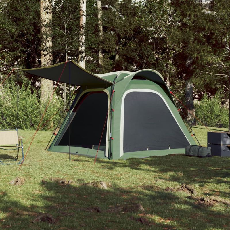 Sport si Outdoor - Camping - Corturi camping - Cort de camping, 4 persoane, verde, impermeabil, setare rapida - Infinity.ro