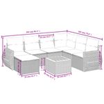 Casa si Gradina - Gradina si terasa - Mobilier exterior - Seturi mobila gradina - Set canapele de gradina, 8 piese, cu perne, bej, poliratan - Infinity.ro