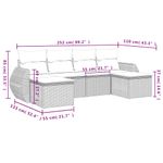 Casa si Gradina - Gradina si terasa - Mobilier exterior - Canapele si fotolii gradina - Set mobilier gradina cu perne, 6 piese, gri, poliratan - Infinity.ro